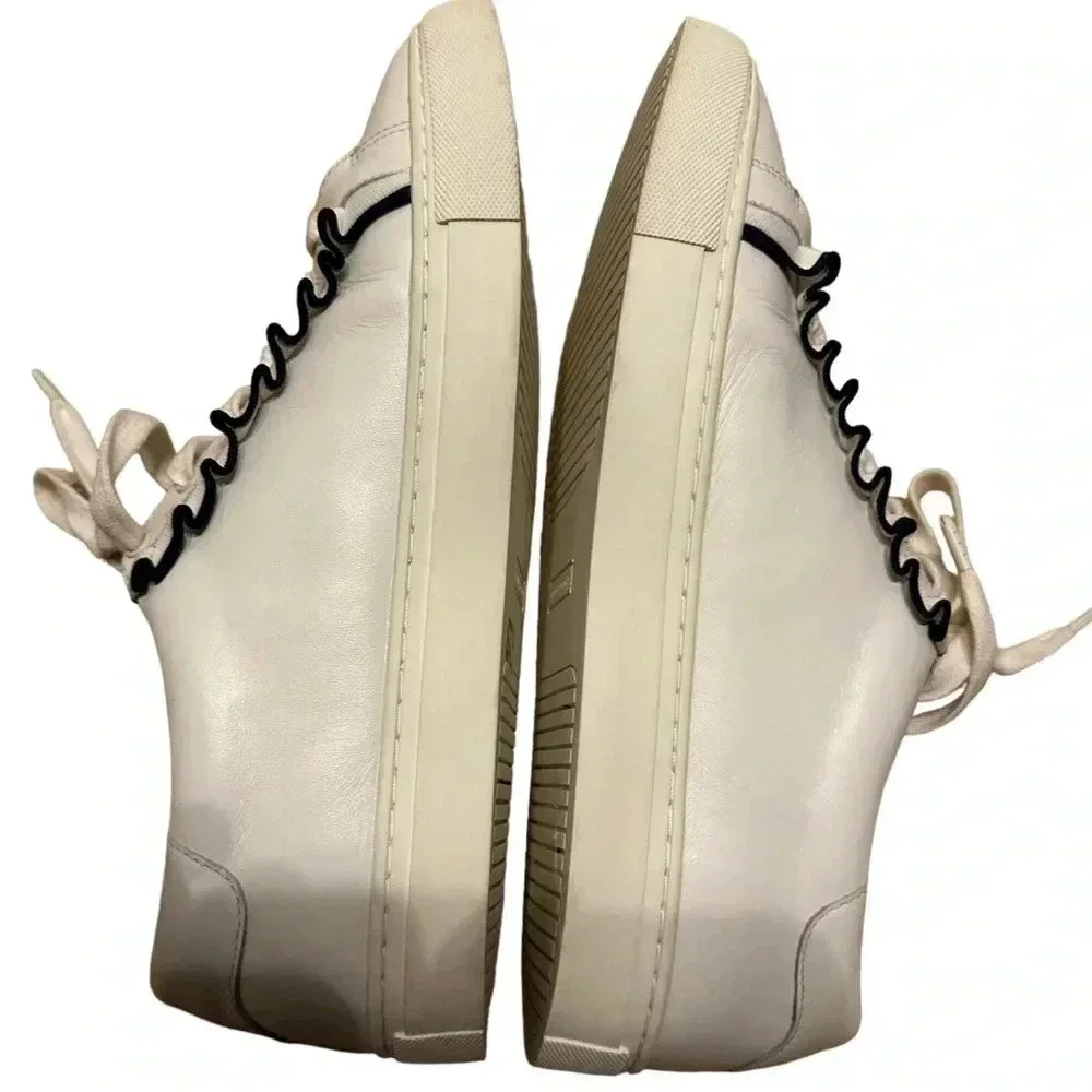 Tory Burch WHITE WITH NAVY BLUE TRIM Sport Sneakers Size 11M